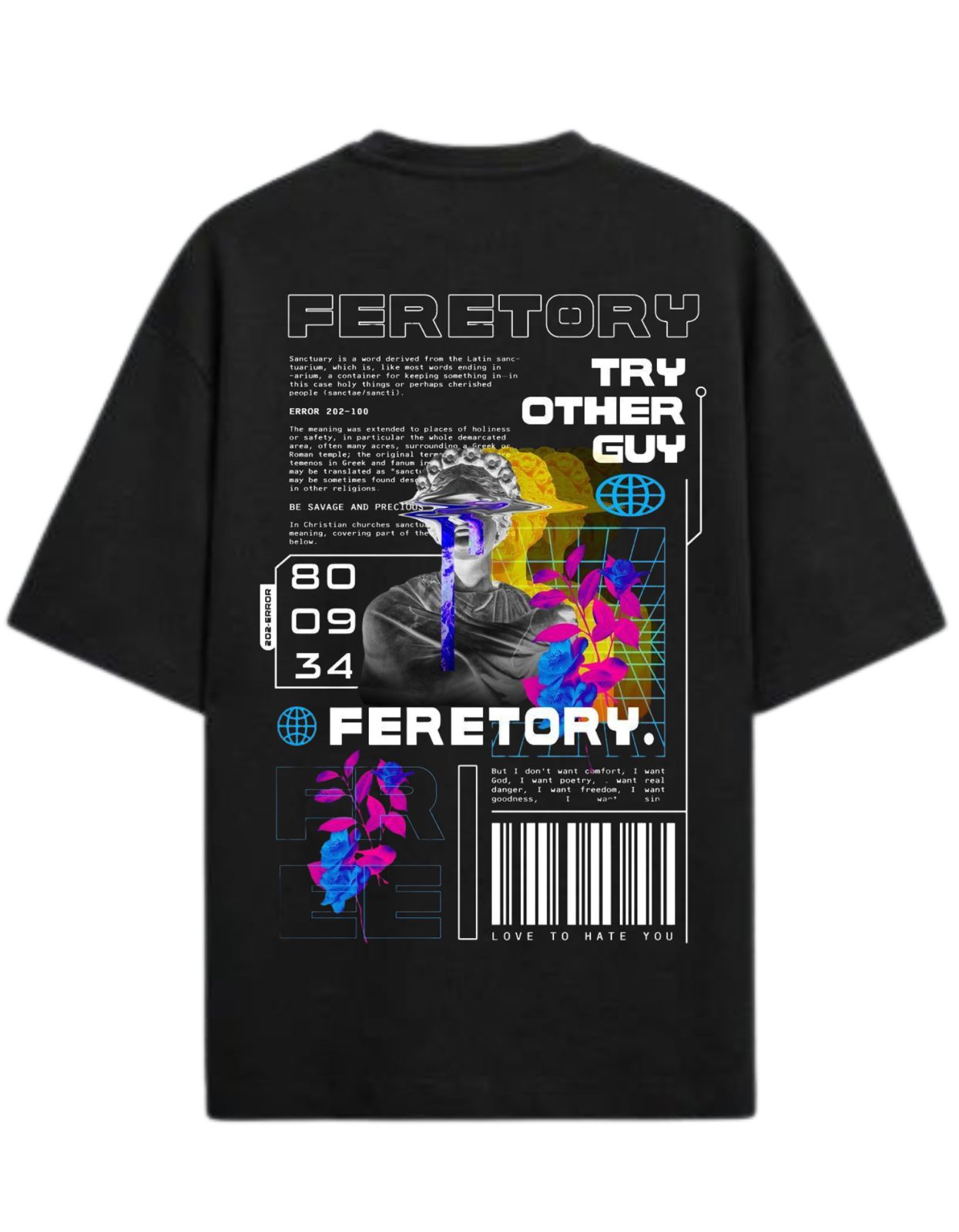 Retro-Future Oversized Graphic Tee