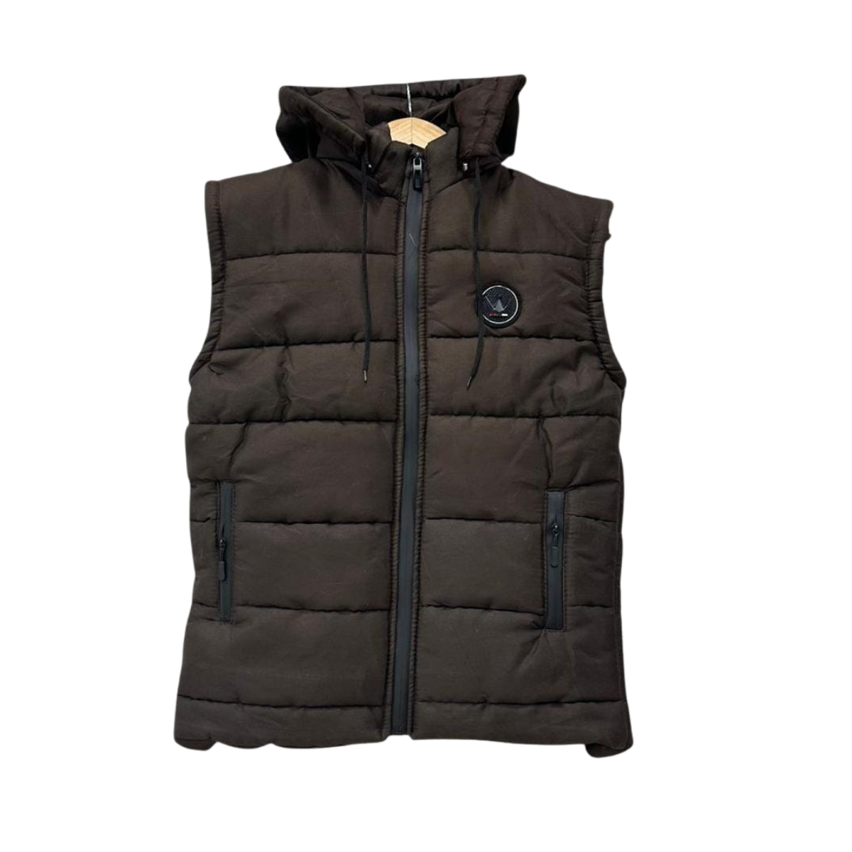 Premium Sleeveless Puffer Jacket (Brown)