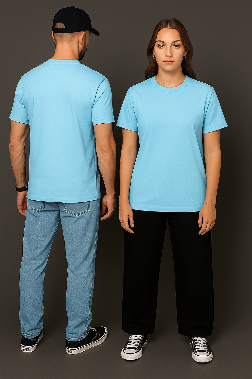 Plain Light Blue T-Shirt | Trendiore Essentials