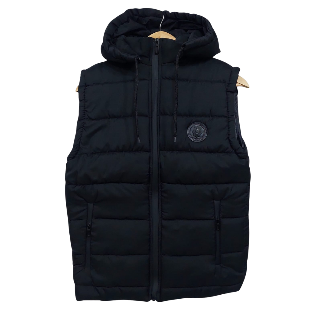 Premium Sleeveless Puffer Jacket (Black)