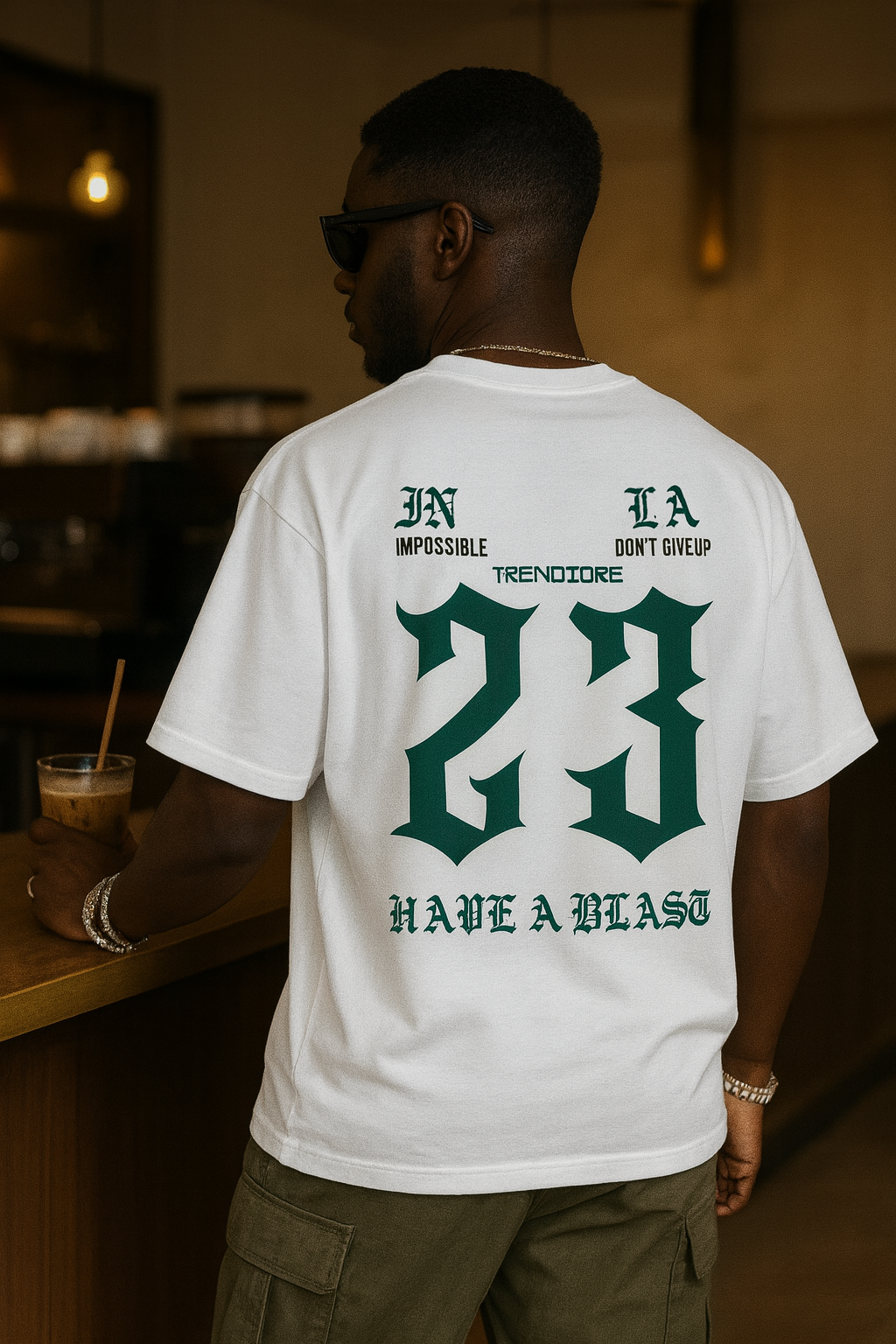 Trendiore Graphic Drop Shoulder Tee