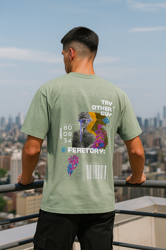 Retro-Future Oversized Graphic Tee