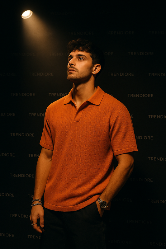 Trendiore Premium Loose-Fit Polo – Orange
