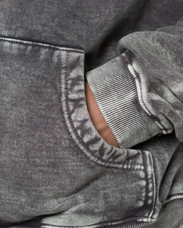 Unisex Streetwear Acid Washed Hoodie