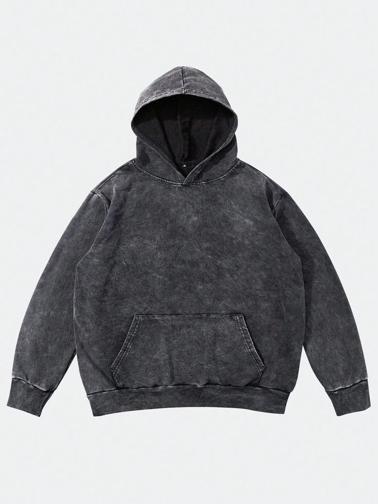 Unisex Streetwear Acid Washed Hoodie