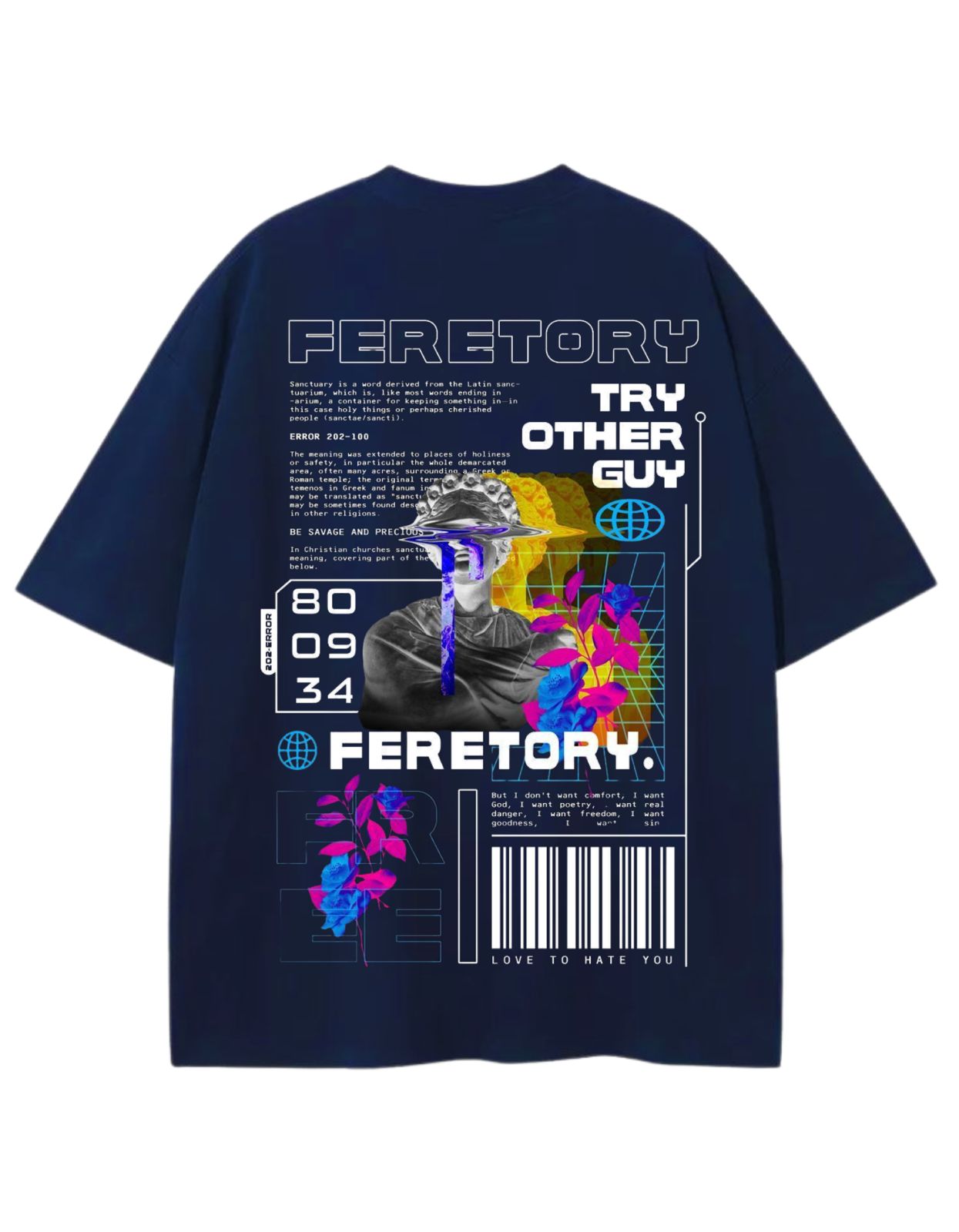 Retro-Future Oversized Graphic Tee