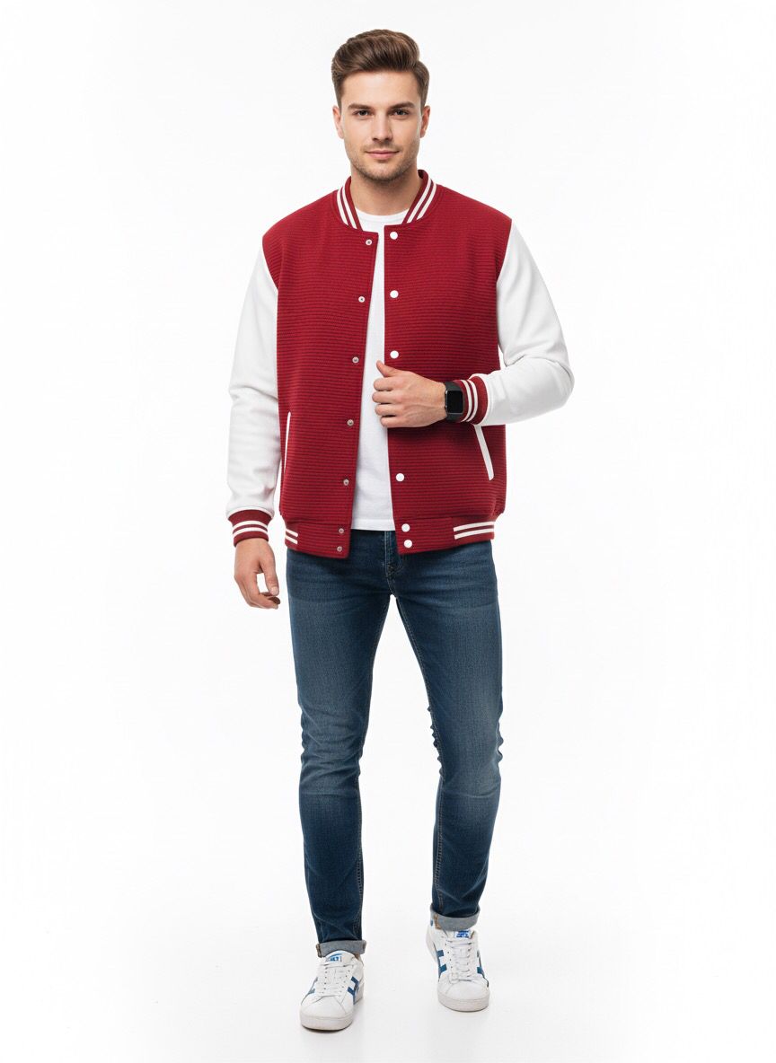 Trendiore Classic Varsity Jacket (RED)