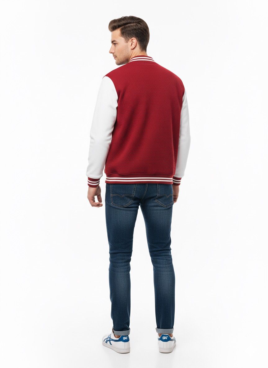 Trendiore Classic Varsity Jacket (RED)