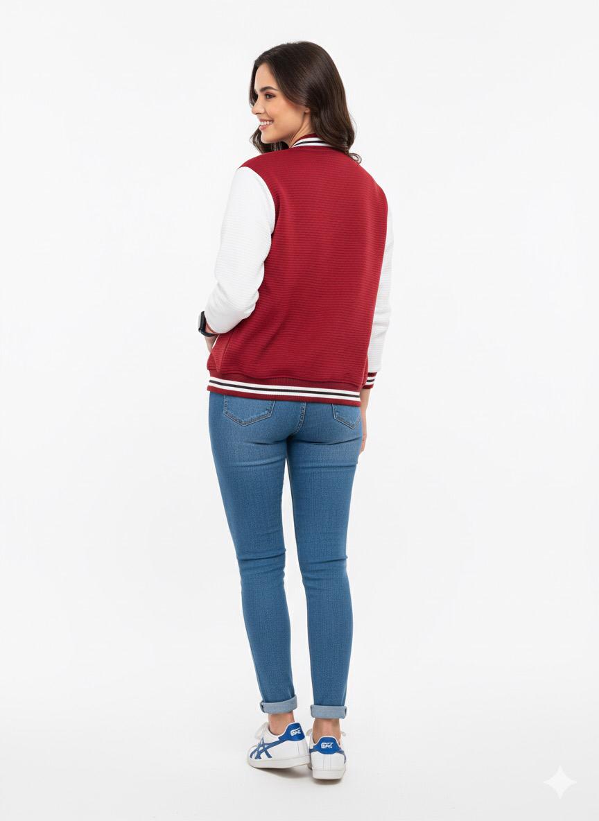Trendiore Classic Varsity Jacket (RED)