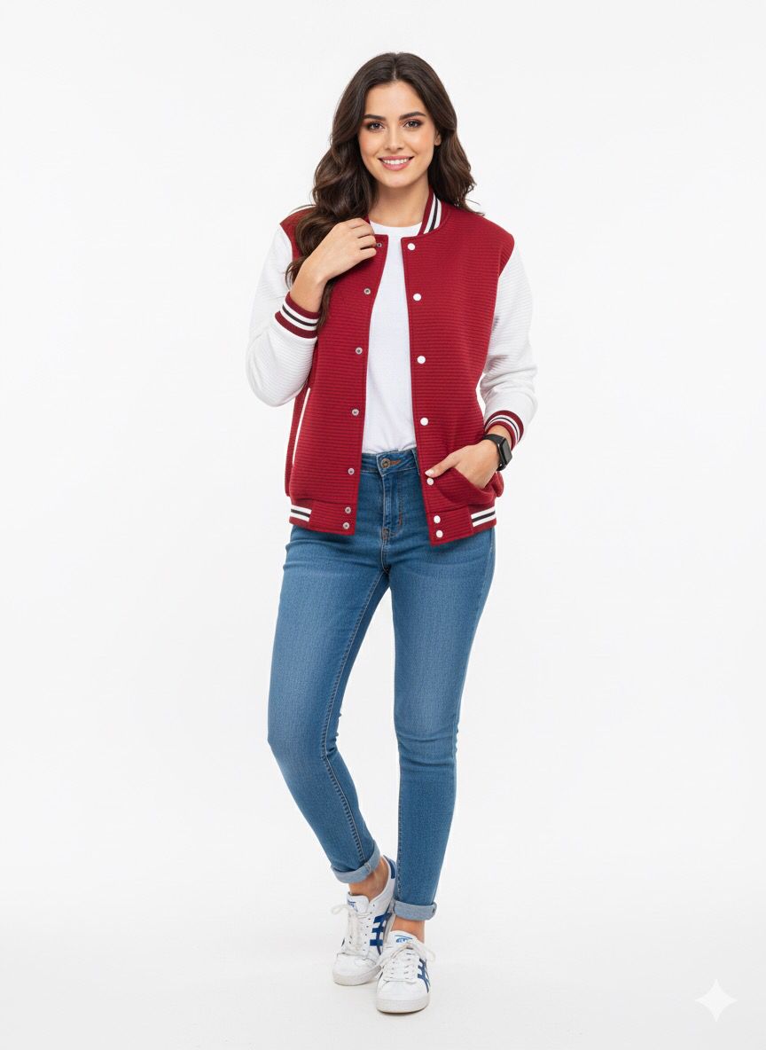 Trendiore Classic Varsity Jacket (RED)