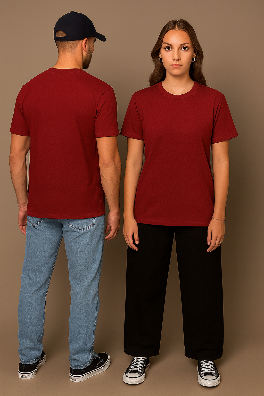 Plain Maroon T-Shirt | Trendiore Essentials